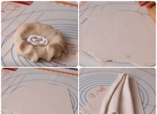 Tự làm túi xôi hoa đậu phong cách Hàn Quốc đang ‘làm mưa làm gió’ mạng xã hội <3Phần tạo hình này được ứng dụng từ cách làm bánh gato từ đường fondant. Do đâ...