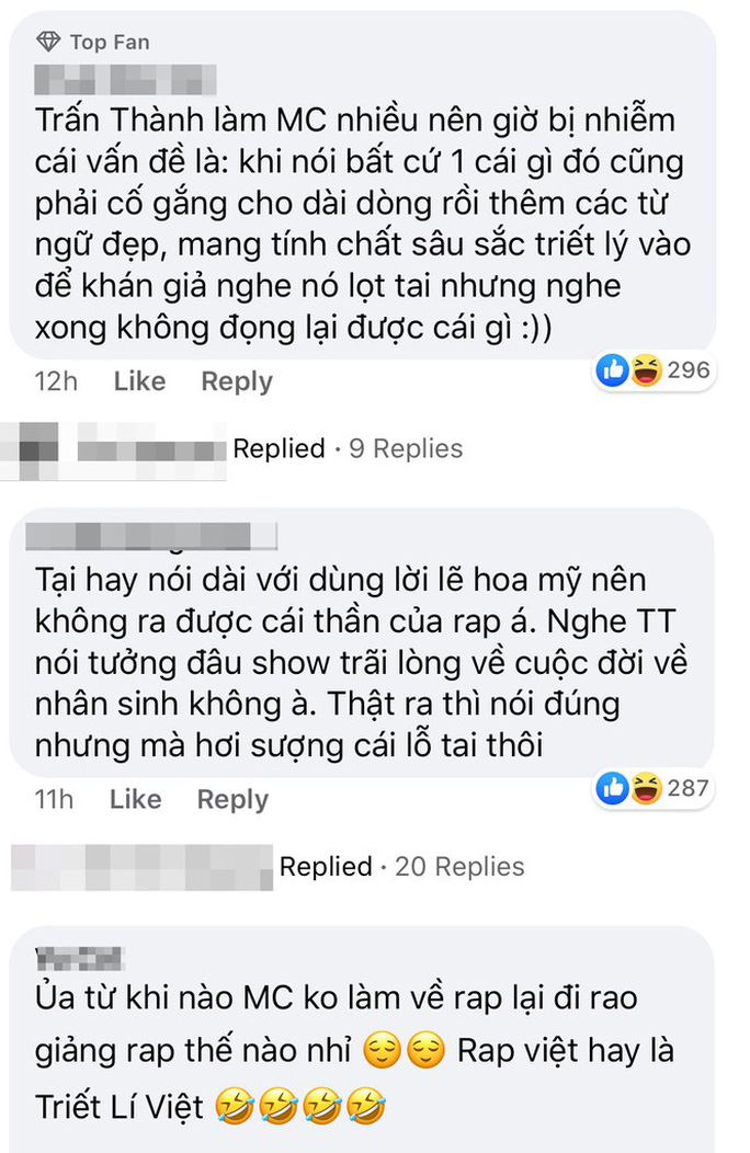 Nhiều ý kiến trái chiều quanh cách dẫn của Trấn Thành ở "Rap Việt".