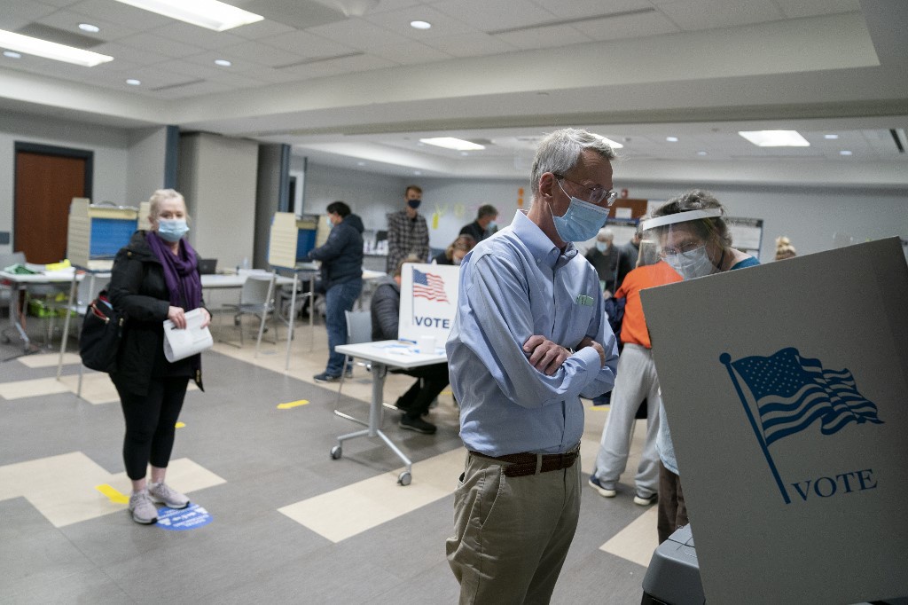 Một điểm bỏ phiếu tại Virginia. Ảnh: AFP.