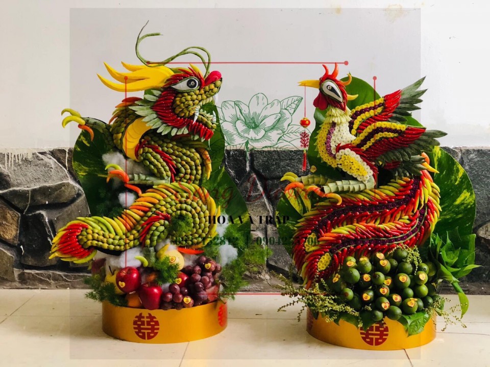 Bảo Lâm: Hoa tươi Song Dương – Độc đáo tráp mâm quả rồng phượng cầu kì và bắt mắt