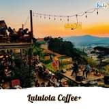May be an image of sky and text that says "halo Lululola Coffee+"