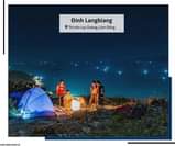 May be an image of campsite, outdoors and text that says "Đỉnh Langbiang Thị trấn Lạc Dương, Lâm Đồng www.dalatreview.vn"