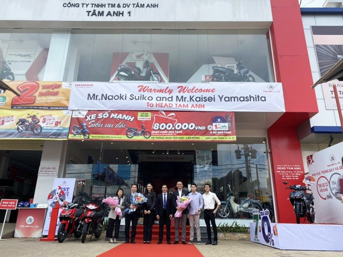 Tâm Anh vinh dự đón tiếp giám đốc lĩnh vực kinh doanh xe máy Công ty Honda Việt Nam đến tham quan và làm việc