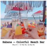 May be an image of drink and text that says "- Habana Colorful Beach Bar cổng số Thuỳ Vân, Tp Vũng Tàu"