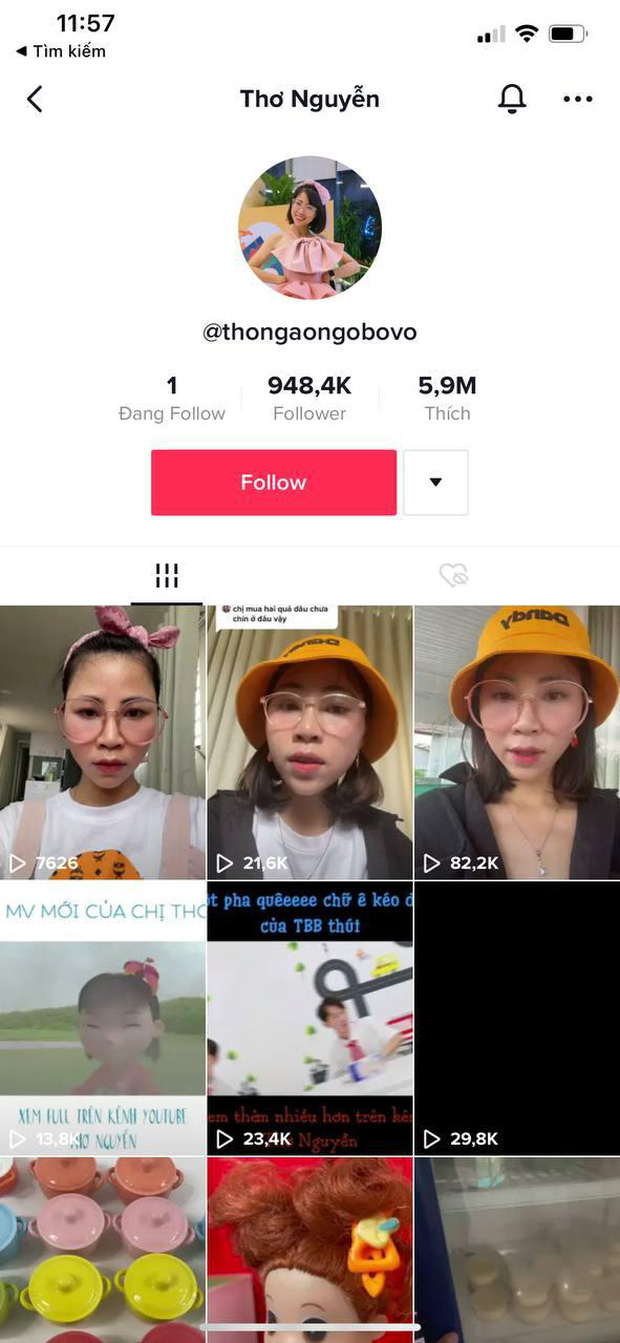Kênh TikTok của Thơ Nguyễn up lên 1 loạt video mới, đã ẩn hoặc xoá video xin lỗi
