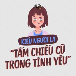 May be a cartoon of one or more people and text that says "củatôi cua KIỂU NGƯỜI LÀ "TÂM CHIẾU CŨ TRONG TÌNH YÊU""