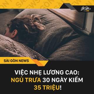 Theo báo Thanh Niên đưa tin: Eachnight, công ty chuyên đánh giá nệm và tư vấn về giấc ngủ, đang tuyển những “người ngủ thuê” để thực hiện một cuộc nghiên cứu về